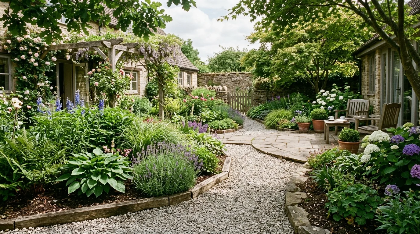 Dry Gravel Trenches Around Beds